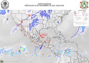 Pronostico meteorológico en Baja California Sur
