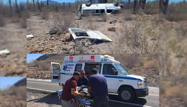 Accidente en tramo carretero Loreto-Mulege