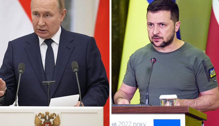 Volodímir Zelenski y Vladimir Putin