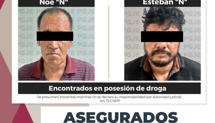 Noé “N” y Esteban Ernesto “N”, narcomenudistas detenidos en La Paz