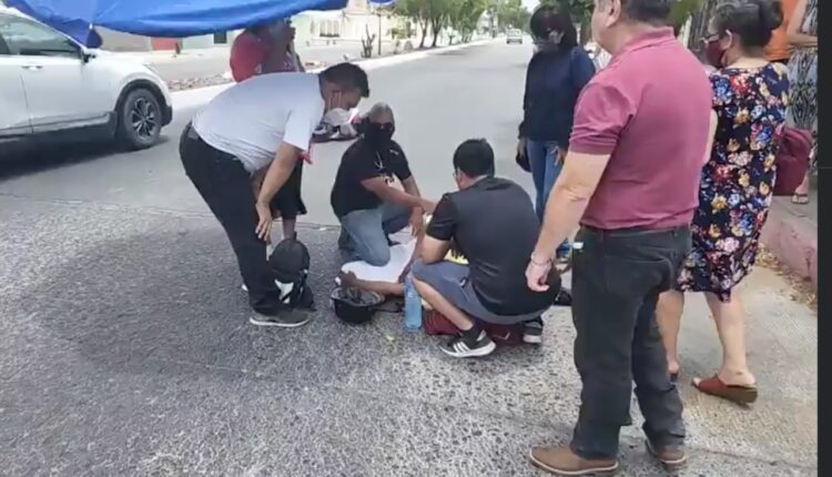 Motociclista accidentado en La Paz