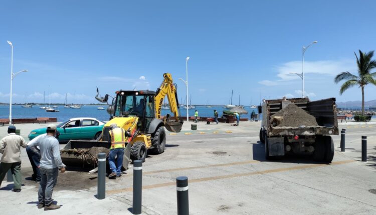 Servicios públicos realiza mantenimiento en Malecón