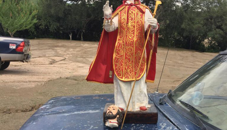 Imagen de San Blas encontrada en la iglesia del mismo nombre