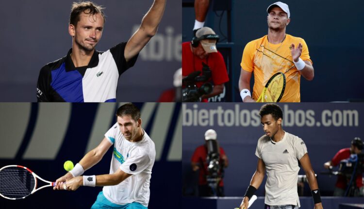 Daniil Medvedev, Felix Auger-Aliassime, Cameron Norrie y Miomir Kecmanovic
