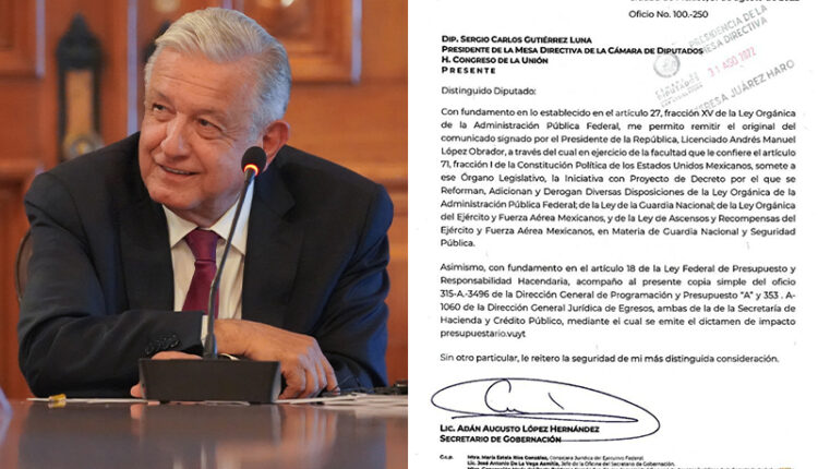 Andrés Manuel López Obrador e iniciativa para reforma de la Guardia Nacional