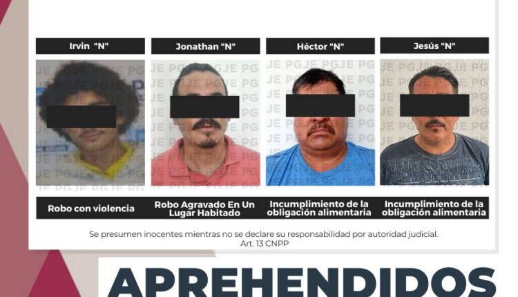 Jonathan “N”, Jesús “N”, Héctor “N” e Irvin “N”, fueron puestos a disposición de la autoridad judicial