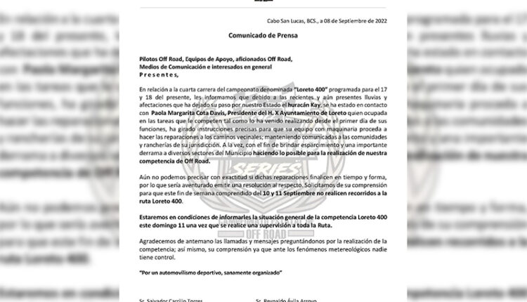 Campeonato Estatal de Off Road Baja Sur Series 2022