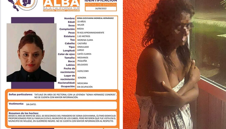 Sonia Giovana Monreal Hernández de 33 años, extraviada en SJC