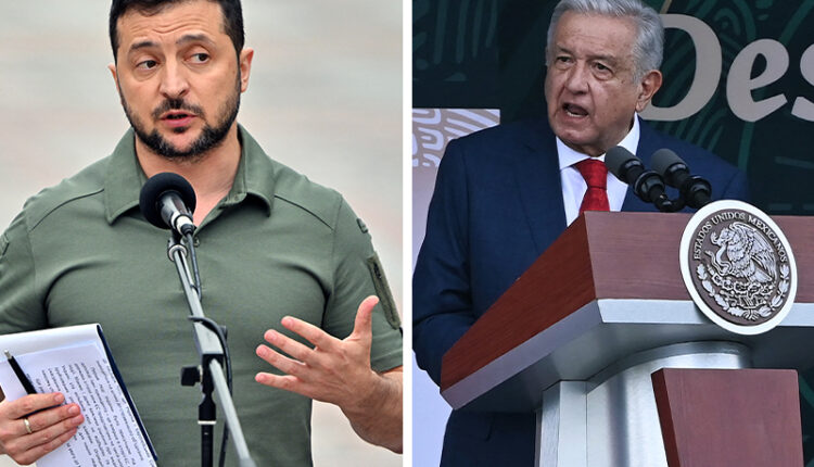 Volodímir Zelenski, presidente de Ucrania y AMLO