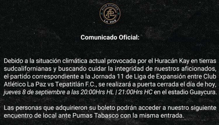 Comunicado oficial del Atlético La Paz