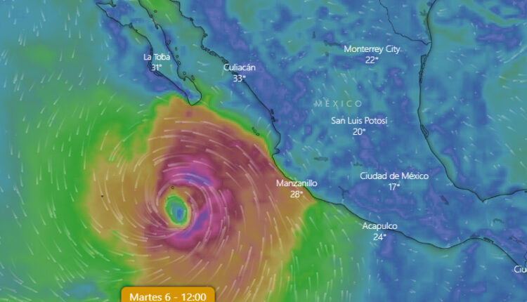 Trayectoria de la tormenta tropical Kay