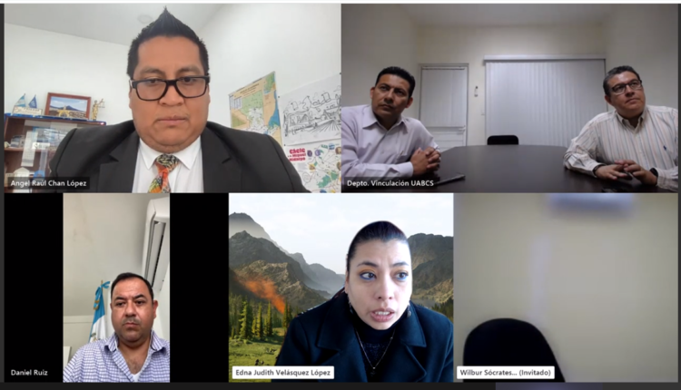 Sesión virtual entre la UABCS y la Embajada de Guatemala en México.