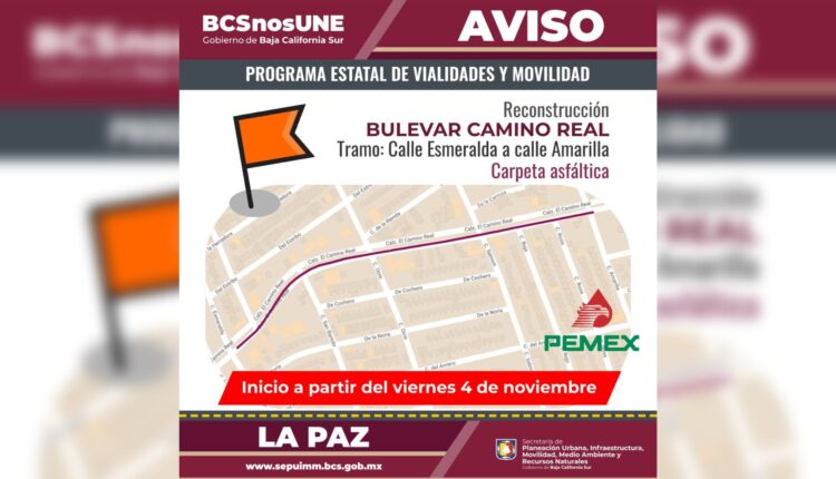 Gobierno de Baja California Sur anunció la rehabilitación de bulevares de La Paz