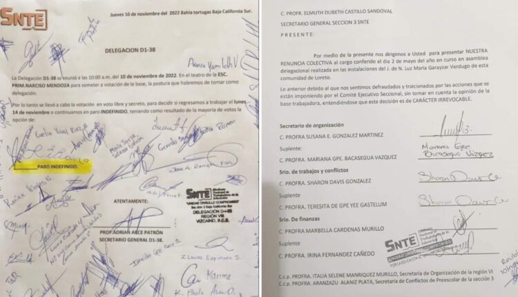 Firmas de delegados sindicales