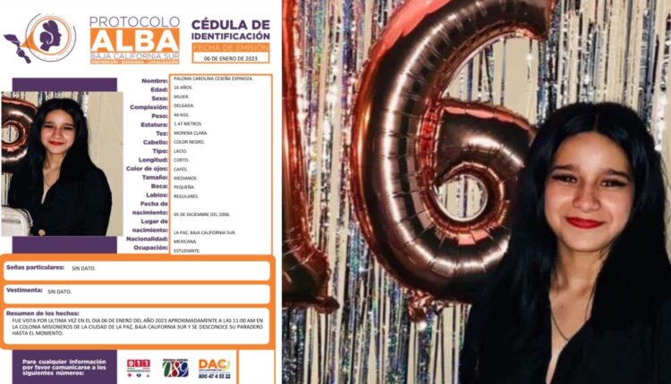 Protocolo de búsqueda de Paloma Carolina de 16 años