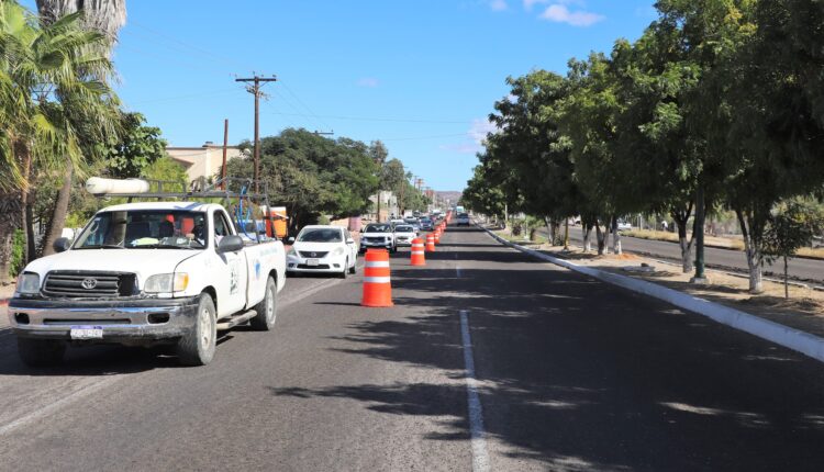 SEPUIMM rehabilitando bulevar Agustín Olachea