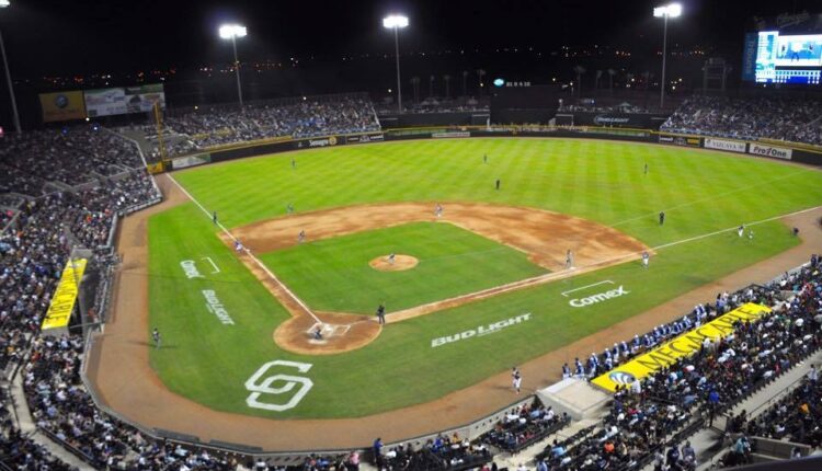 imagen aerea de un estadio de beisbol