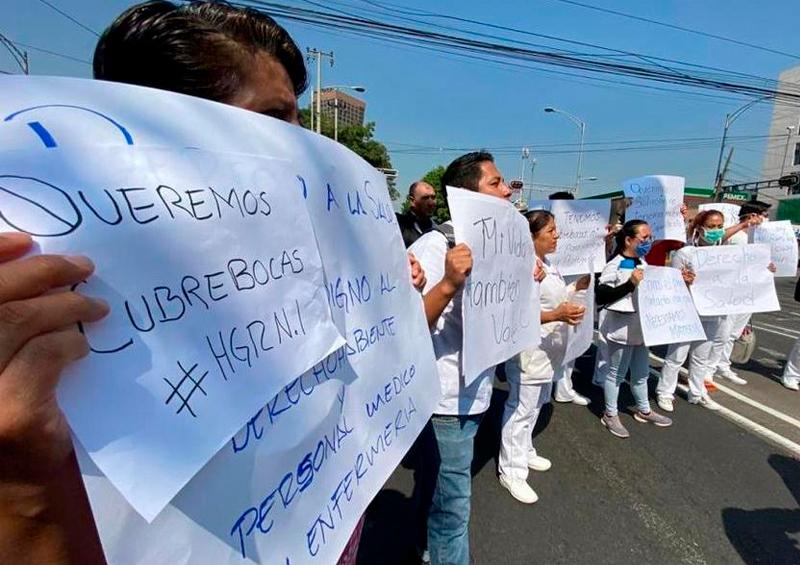 IMSS CDMX Protestan médicos del IMSS por falta de protocolos y equipo para atender coronavirus