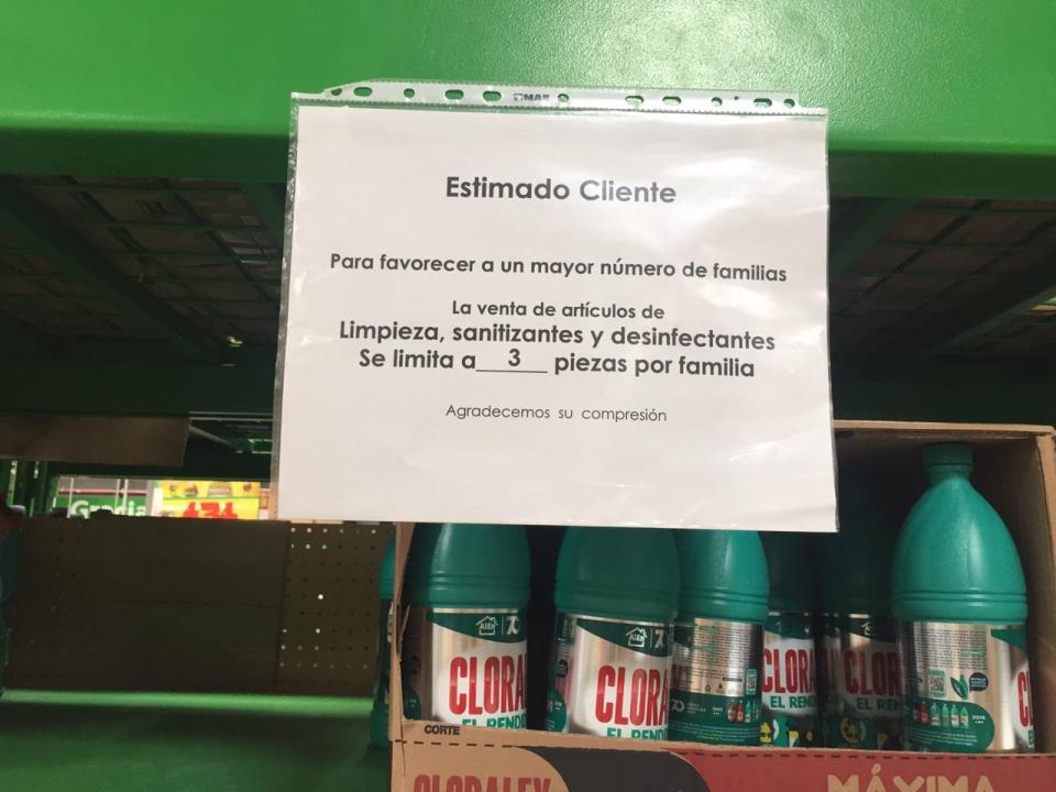 Compras de pánico Limitan tiendas comerciales compra de productos por coronavirus