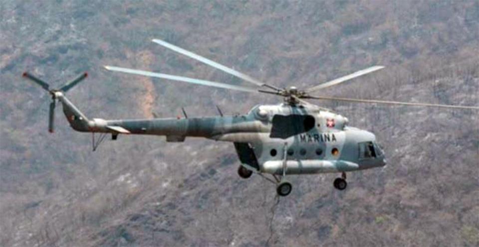 helicoptero-1 Cae helicóptero de la SEMAR en Veracruz; informan de al menos 7 muertos