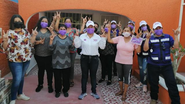 Gran aceptación ha logrado Rocxana Reyes en familias del segundo distrito Candidata por el Partido Encuentro Solidario